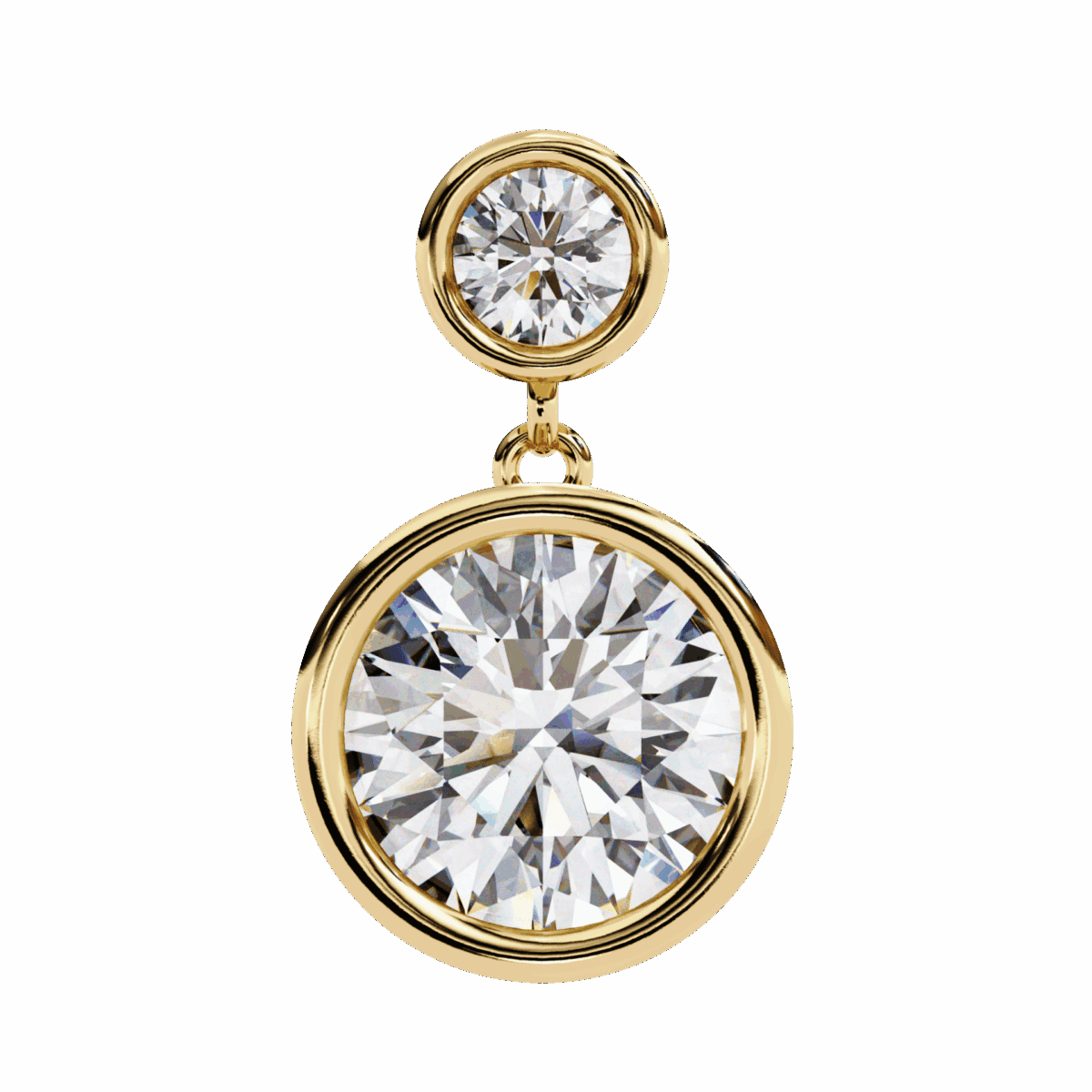 1.75 Carat Twin Round Diamond Drop Earrings  Image 10