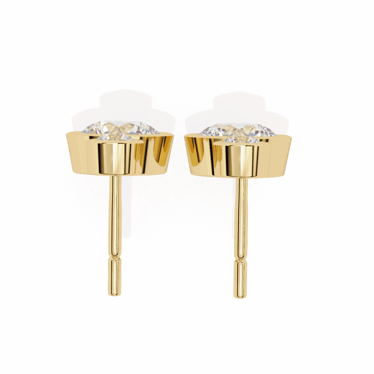 1.75 Carat Twin Round Diamond Drop Earrings  Image 11