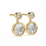1.75 Carat Twin Round Diamond Drop Earrings - Image 13