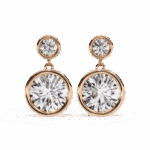 1.75 Carat Twin Round Diamond Drop Earrings - Image 15
