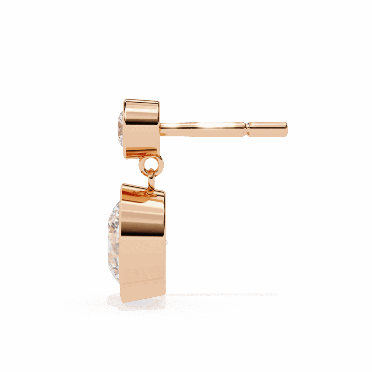 1.75 Carat Twin Round Diamond Drop Earrings  Image 16