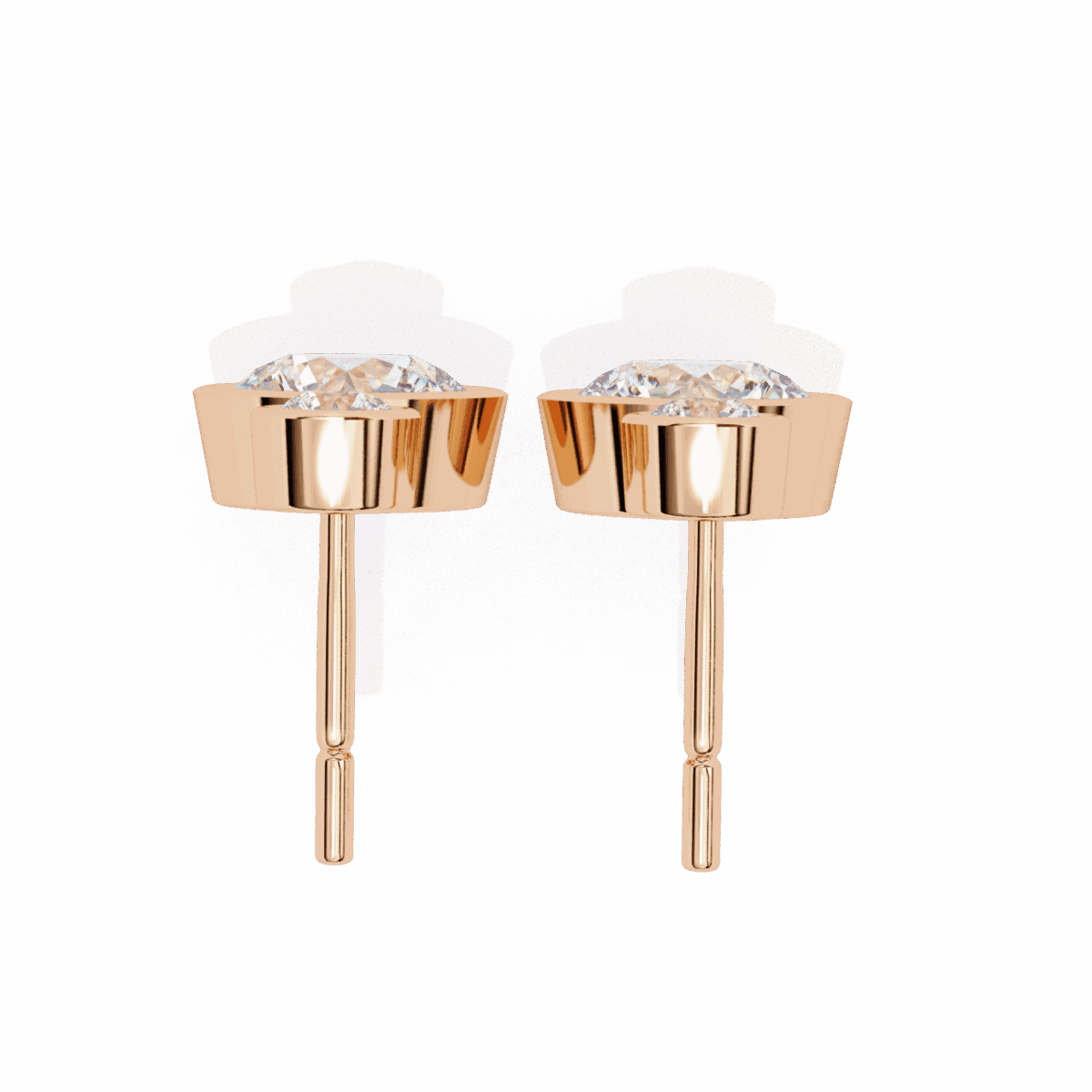 1.75 Carat Twin Round Diamond Drop Earrings  Image 18