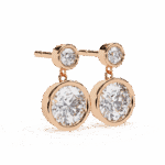 1.75 Carat Twin Round Diamond Drop Earrings - Image 20