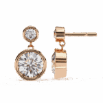 1.75 Carat Twin Round Diamond Drop Earrings - Image 21