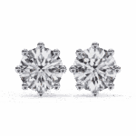 2.5 Carat Multi-Prong Round Solitaire Hoop Earrings