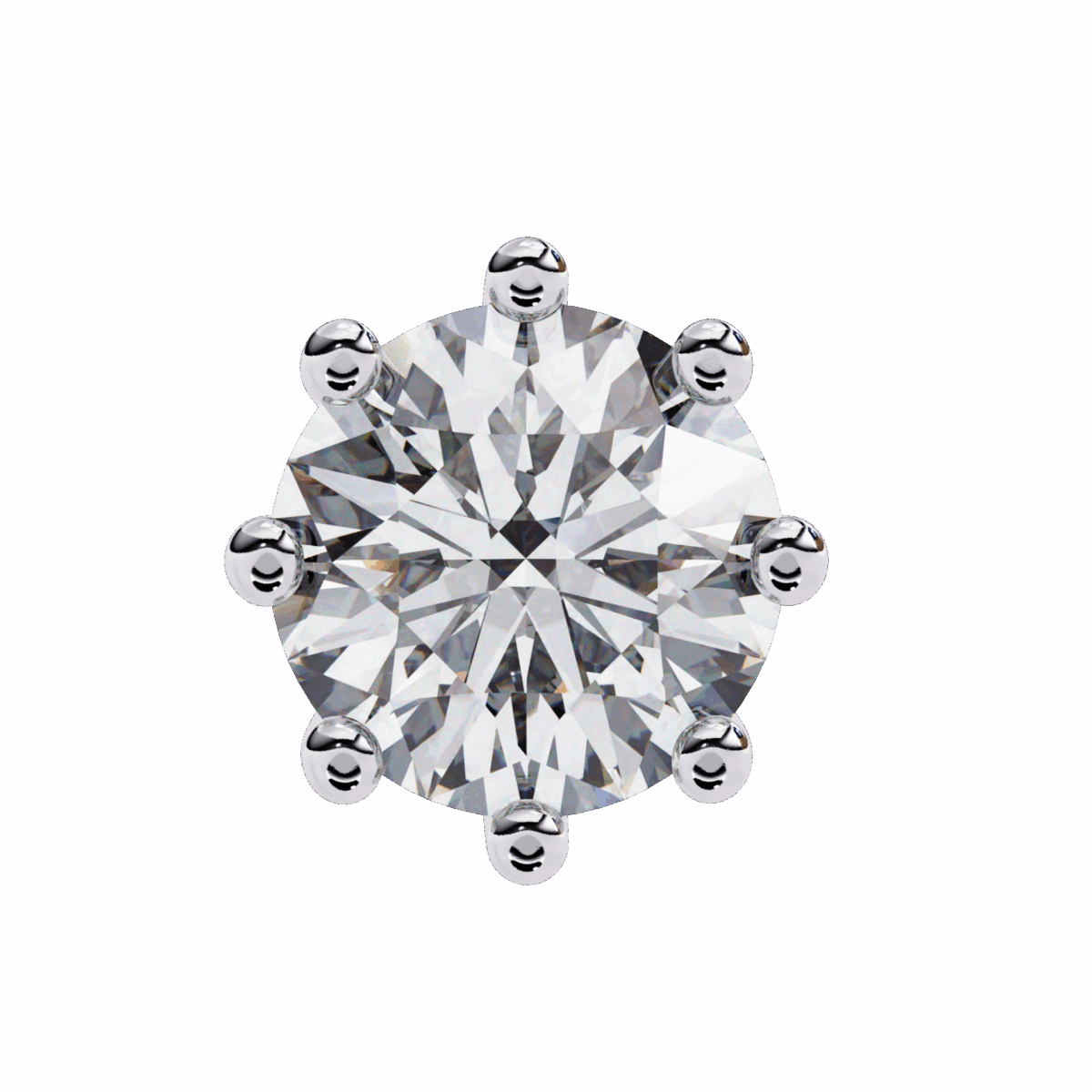 2.5 Carat MultiProng Round Solitaire Hoop Earrings  Image 3