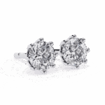 2.5 Carat Multi-Prong Round Solitaire Hoop Earrings - Image 6