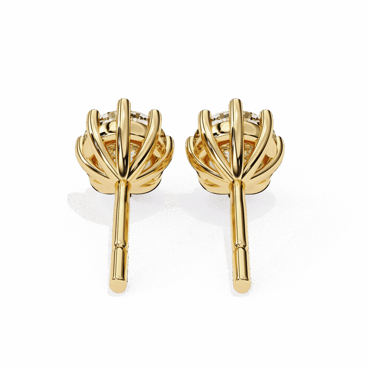 2.5 Carat MultiProng Round Solitaire Hoop Earrings  Image 10