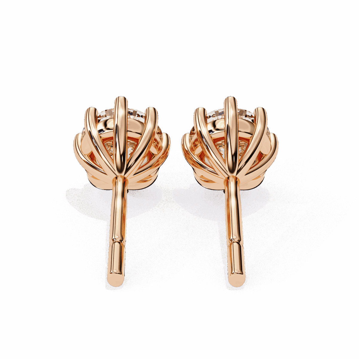 2.5 Carat MultiProng Round Solitaire Hoop Earrings  Image 15