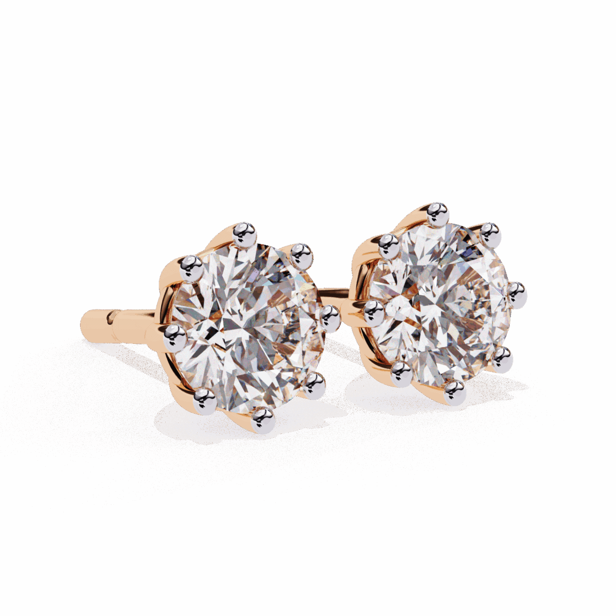 2.5 Carat MultiProng Round Solitaire Hoop Earrings  Image 16