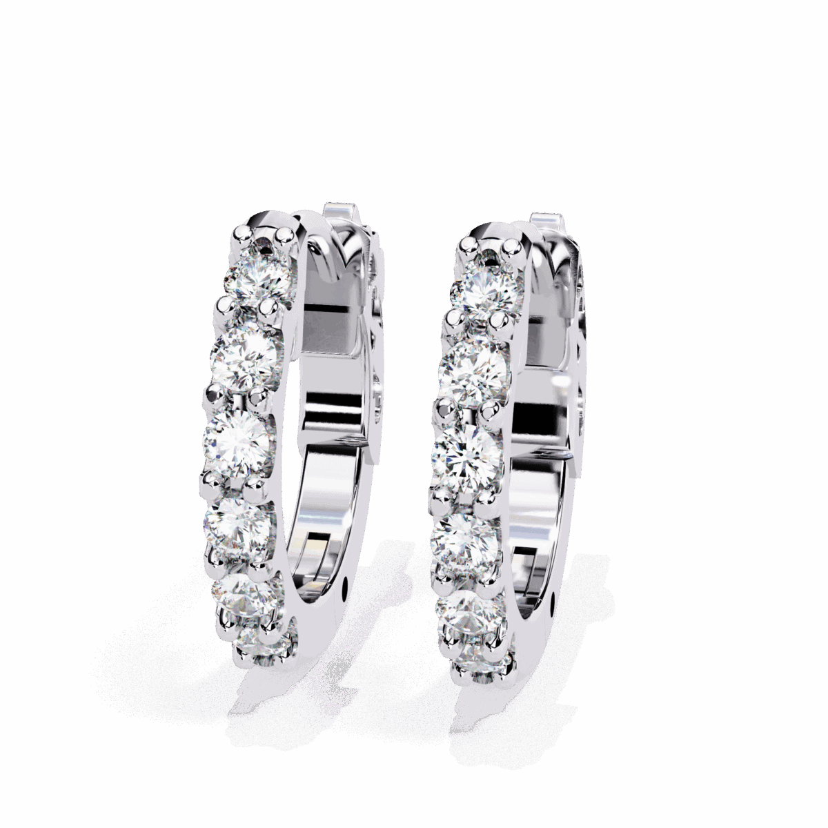 0.2 Carat Eternal Round Diamond Hoop Earrings  Image 1