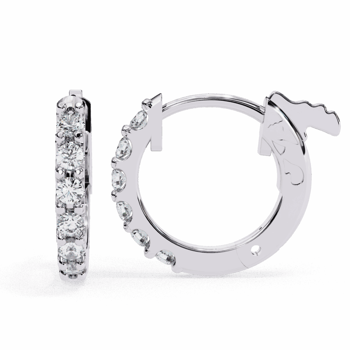 0.2 Carat Eternal Round Diamond Hoop Earrings  Image 4