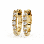 0.2 Carat Eternal Round Diamond Hoop Earrings - Image 5