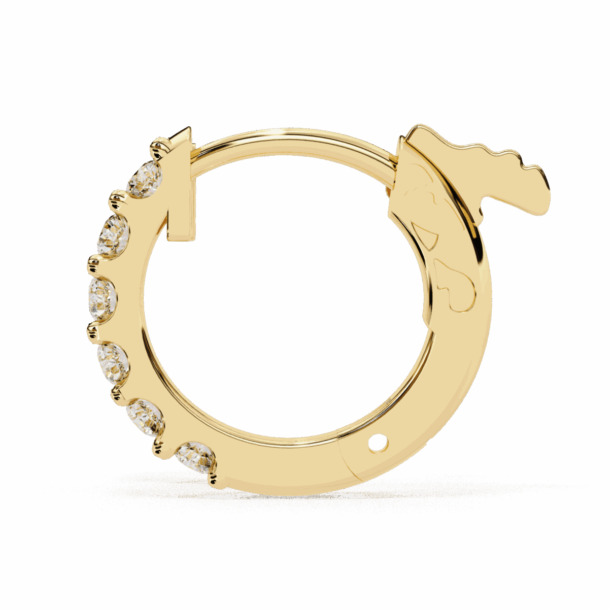 0.2 Carat Eternal Round Diamond Hoop Earrings  Image 6