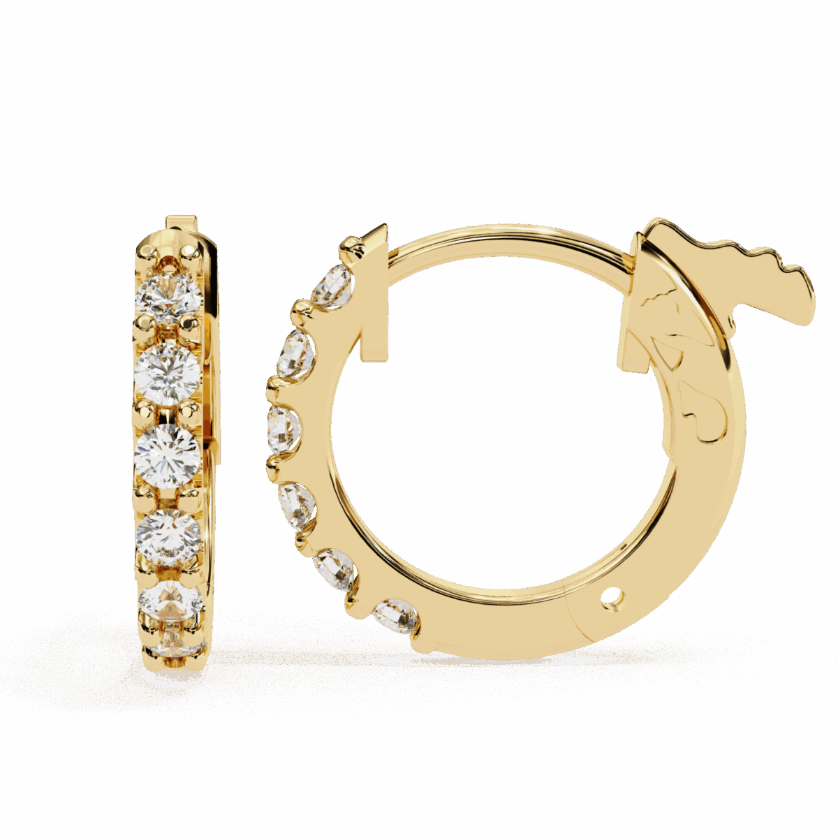 0.2 Carat Eternal Round Diamond Hoop Earrings  Image 8