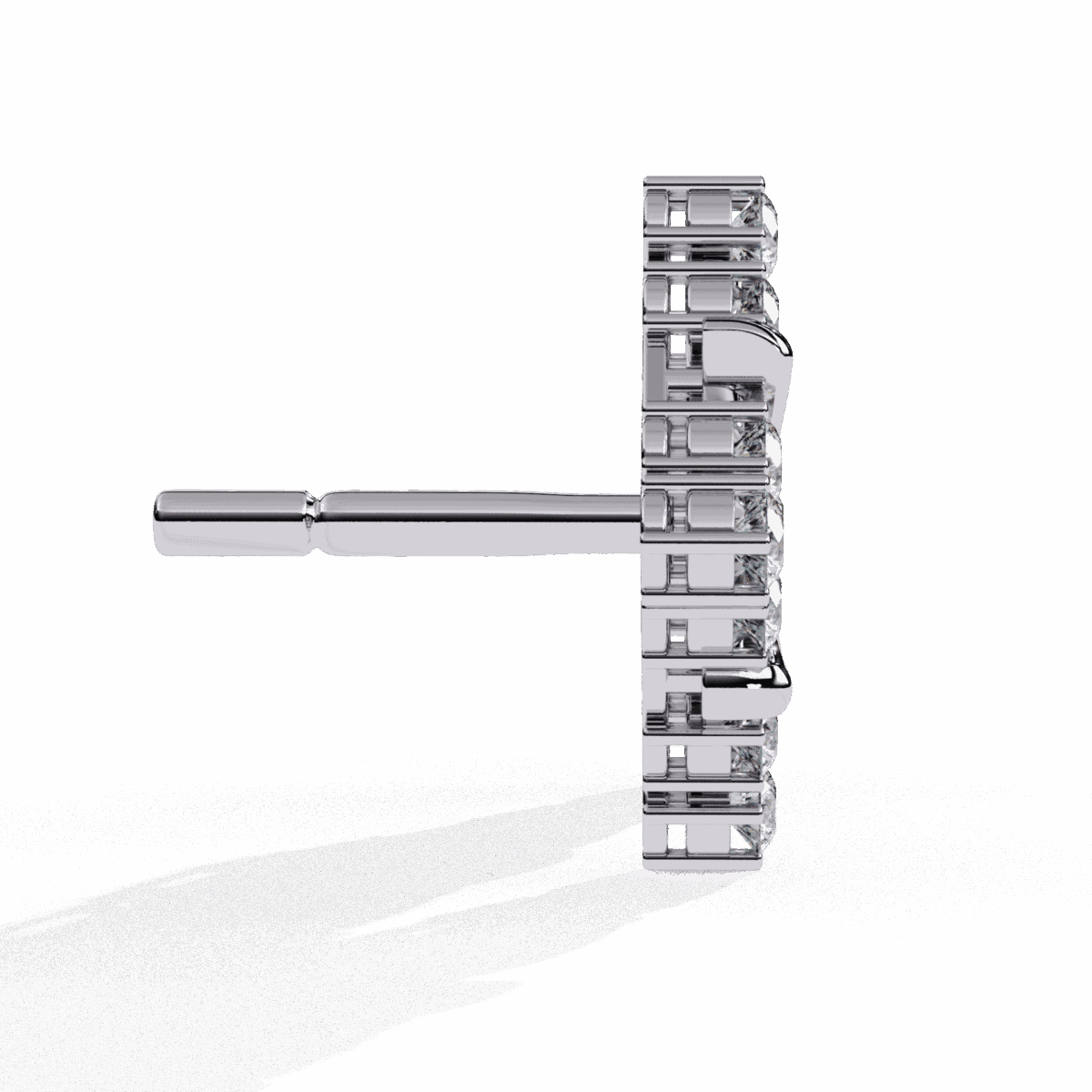 0.8 Carat Refined Round Cluster Diamond Stud Earrings  Image 2