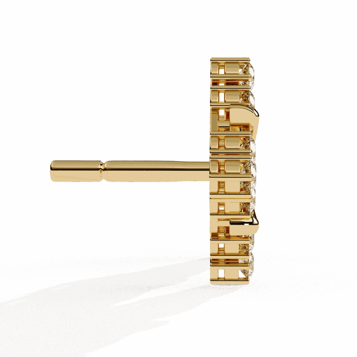 0.8 Carat Refined Round Cluster Diamond Stud Earrings  Image 6