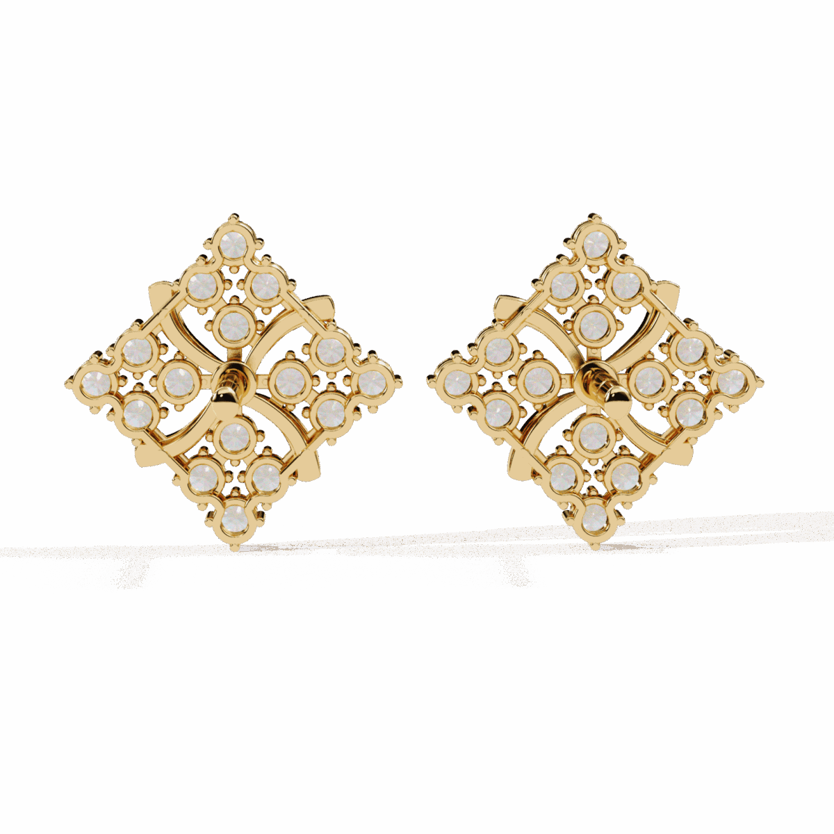 0.8 Carat Refined Round Cluster Diamond Stud Earrings  Image 7