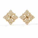 0.8 Carat Refined Round Cluster Diamond Stud Earrings - Image 7