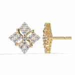 0.8 Carat Refined Round Cluster Diamond Stud Earrings - Image 8