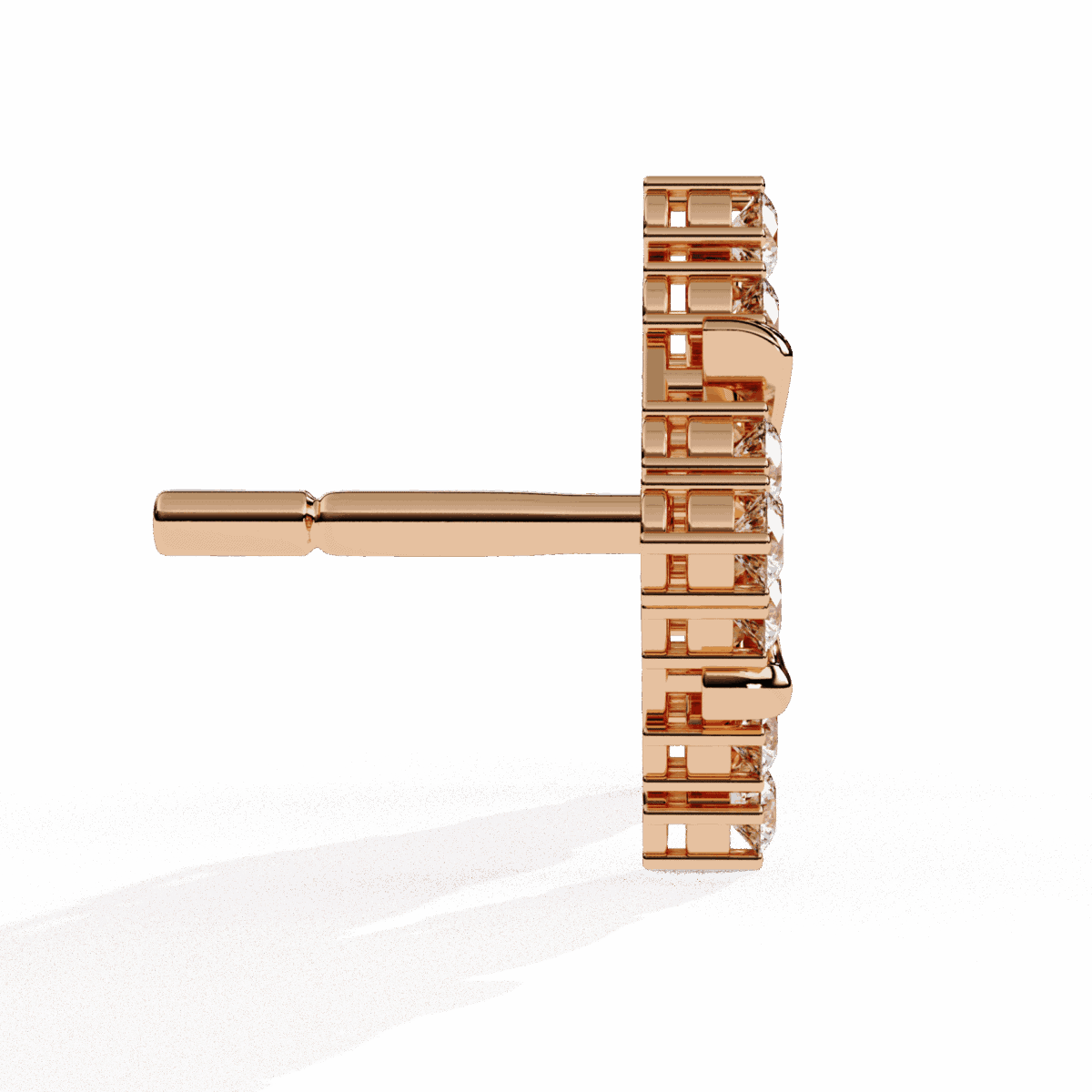 0.8 Carat Refined Round Cluster Diamond Stud Earrings  Image 10