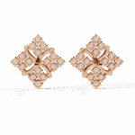 0.8 Carat Refined Round Cluster Diamond Stud Earrings - Image 11