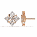0.8 Carat Refined Round Cluster Diamond Stud Earrings - Image 12