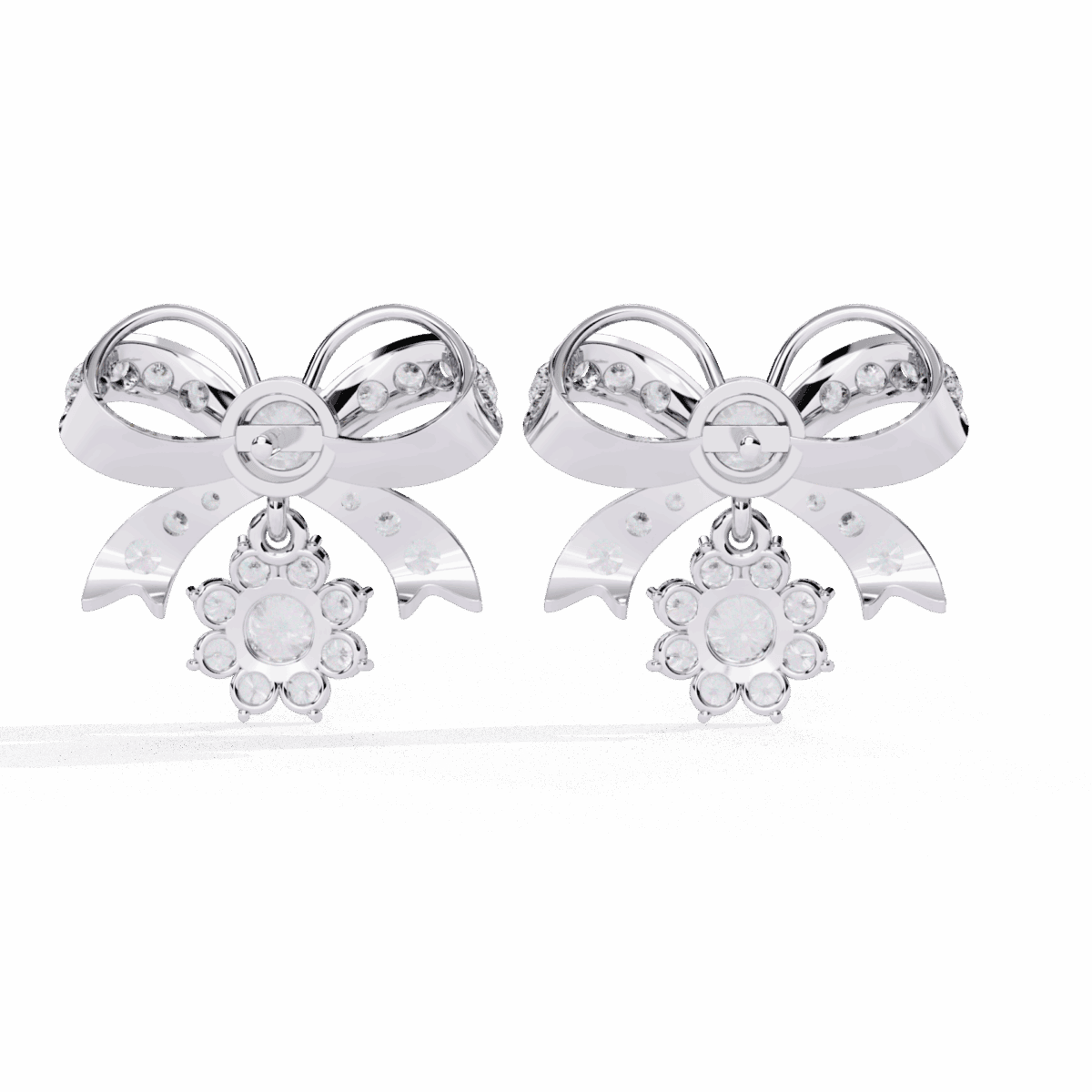 2.25 Carat Flora Round Diamond Dangle Earrings  Image 3