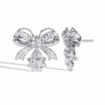 2.25 Carat Flora Round Diamond Dangle Earrings - Image 4