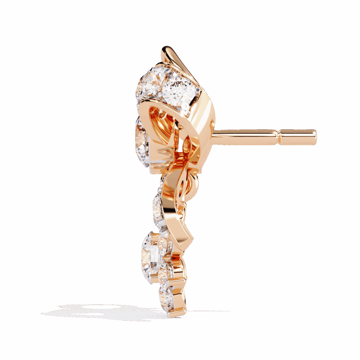 2.25 Carat Flora Round Diamond Dangle Earrings  Image 10