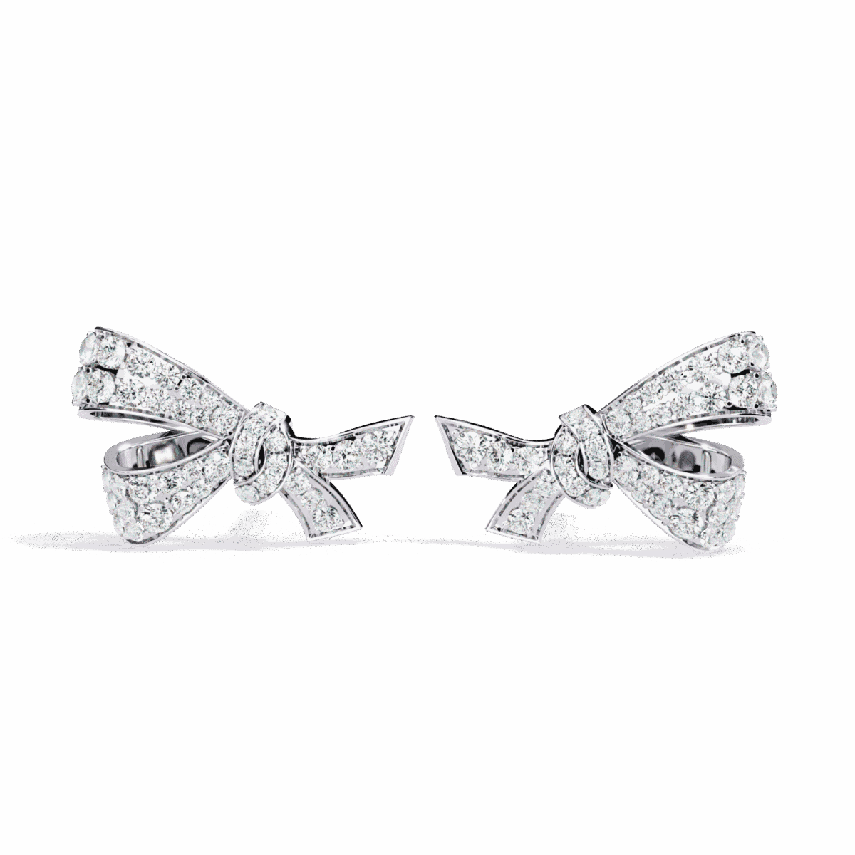 1 Carat Brilliant Round Cluster Diamond Stud Earrings  Image 1