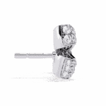 1 Carat Brilliant Round Cluster Diamond Stud Earrings - Image 2