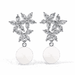 2.5 Carat Petal Marquise Diamond Dangle Earrings