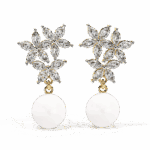 2.5 Carat Petal Marquise Diamond Dangle Earrings - Image 6