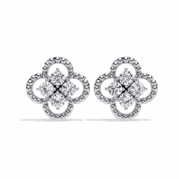 0.9 Carat Petite Round Diamond Stud Earrings