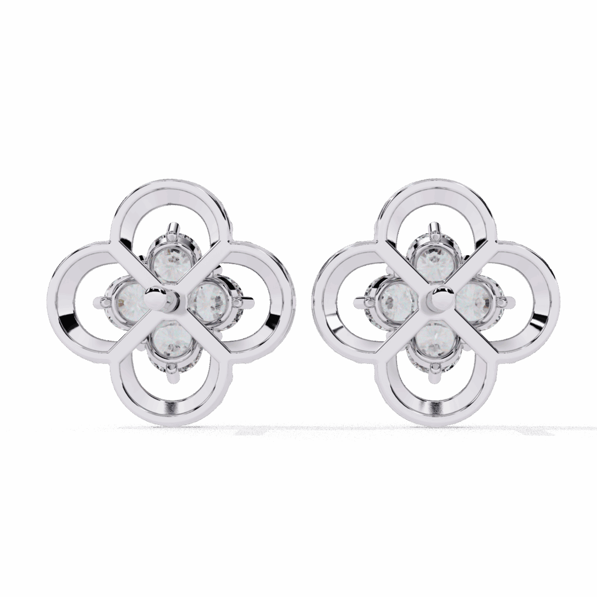 0.9 Carat Petite Round Diamond Stud Earrings  Image 3