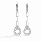 0.5 Carat Trinity Round Diamond Dangle Earrings