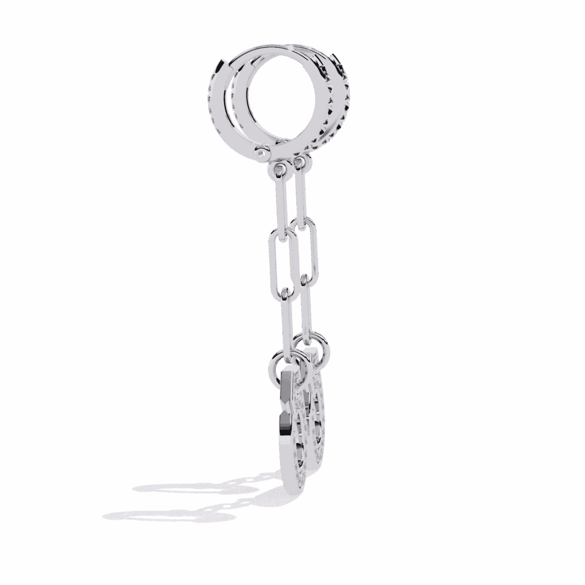 0.5 Carat Trinity Round Diamond Dangle Earrings  Image 2