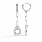 0.5 Carat Trinity Round Diamond Dangle Earrings - Image 4