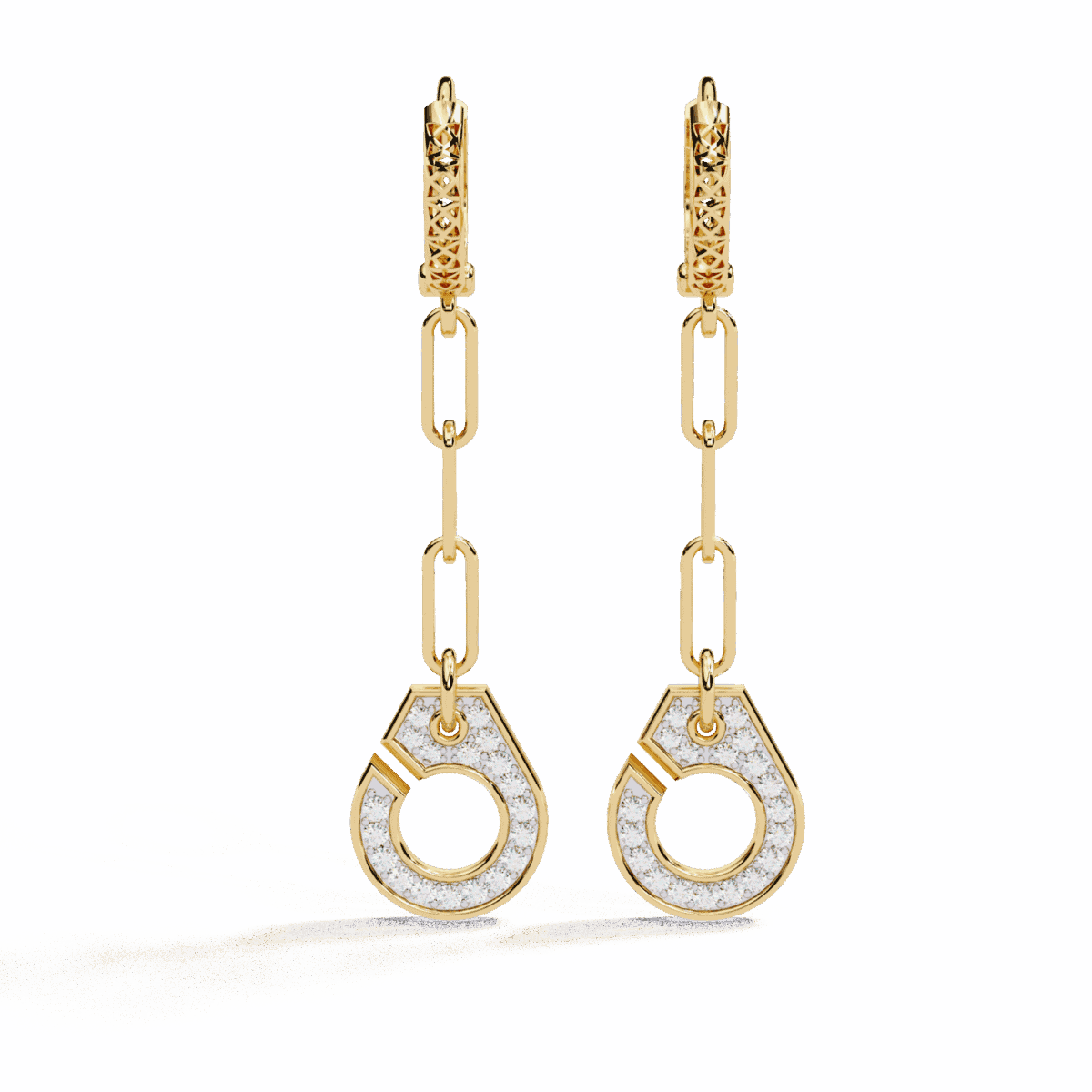 0.5 Carat Trinity Round Diamond Dangle Earrings  Image 5