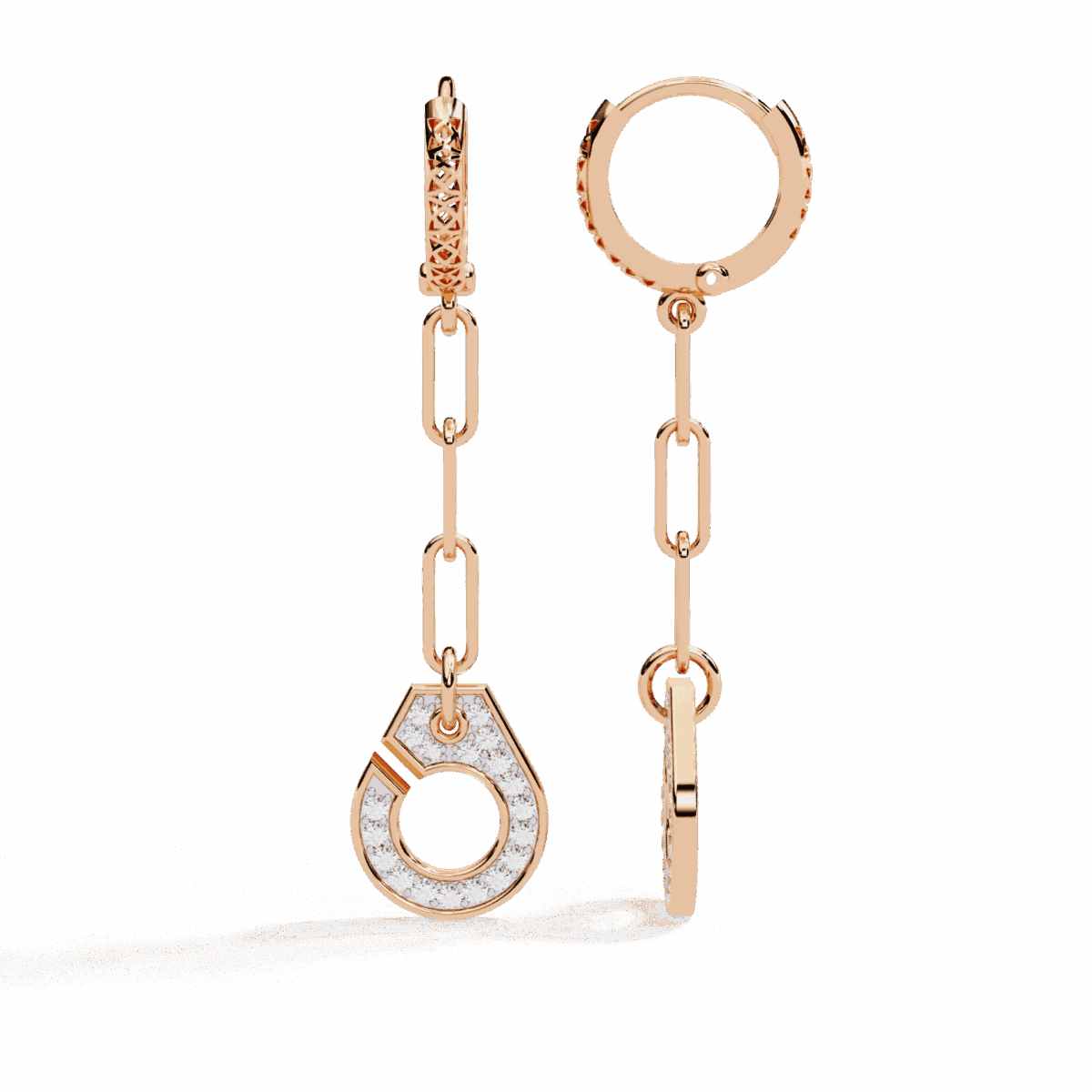 0.5 Carat Trinity Round Diamond Dangle Earrings  Image 12