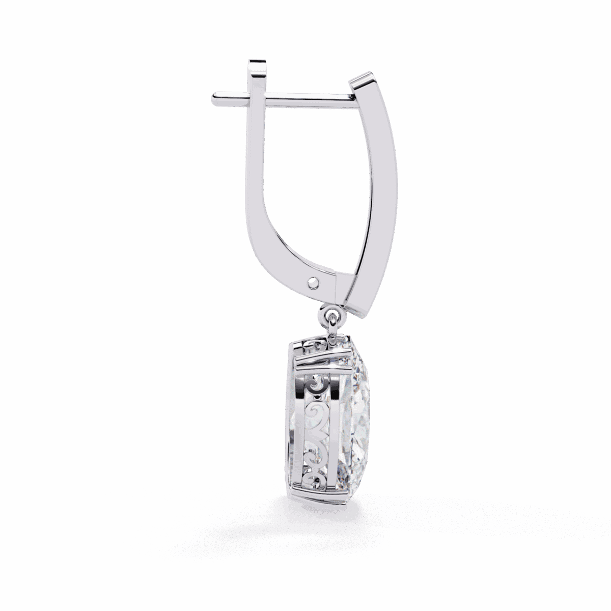 1.5 Carat Classic Oval Diamond Drop Earrings  Image 2