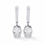 1.5 Carat Classic Oval Diamond Drop Earrings - Image 3