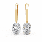 1.5 Carat Classic Oval Diamond Drop Earrings - Image 5