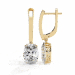 1.5 Carat Classic Oval Diamond Drop Earrings - Image 8