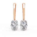 1.5 Carat Classic Oval Diamond Drop Earrings - Image 9