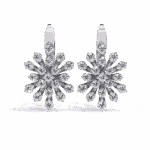 1.75 Carat Radiant Round Diamond Bali Earrings