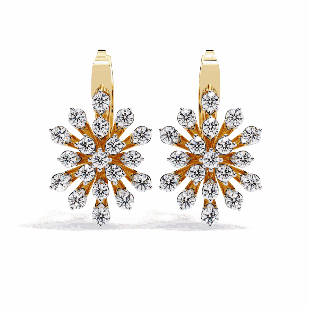 1.75 Carat Radiant Round Diamond Bali Earrings  Image 5