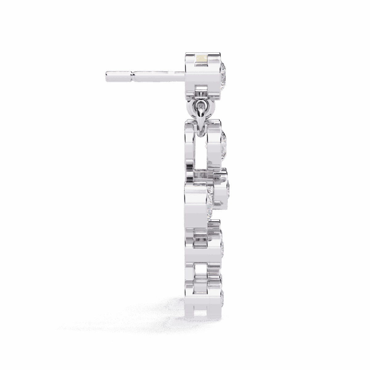 0.4 Carat Cascade Round Diamond Dangle Earrings  Image 2