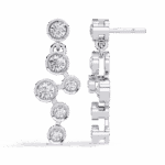0.4 Carat Cascade Round Diamond Dangle Earrings - Image 4